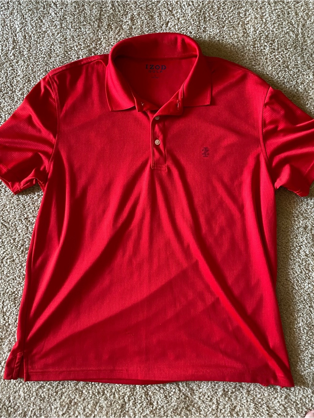 Izod Men’s Bright Red Short-Sleeve Polo